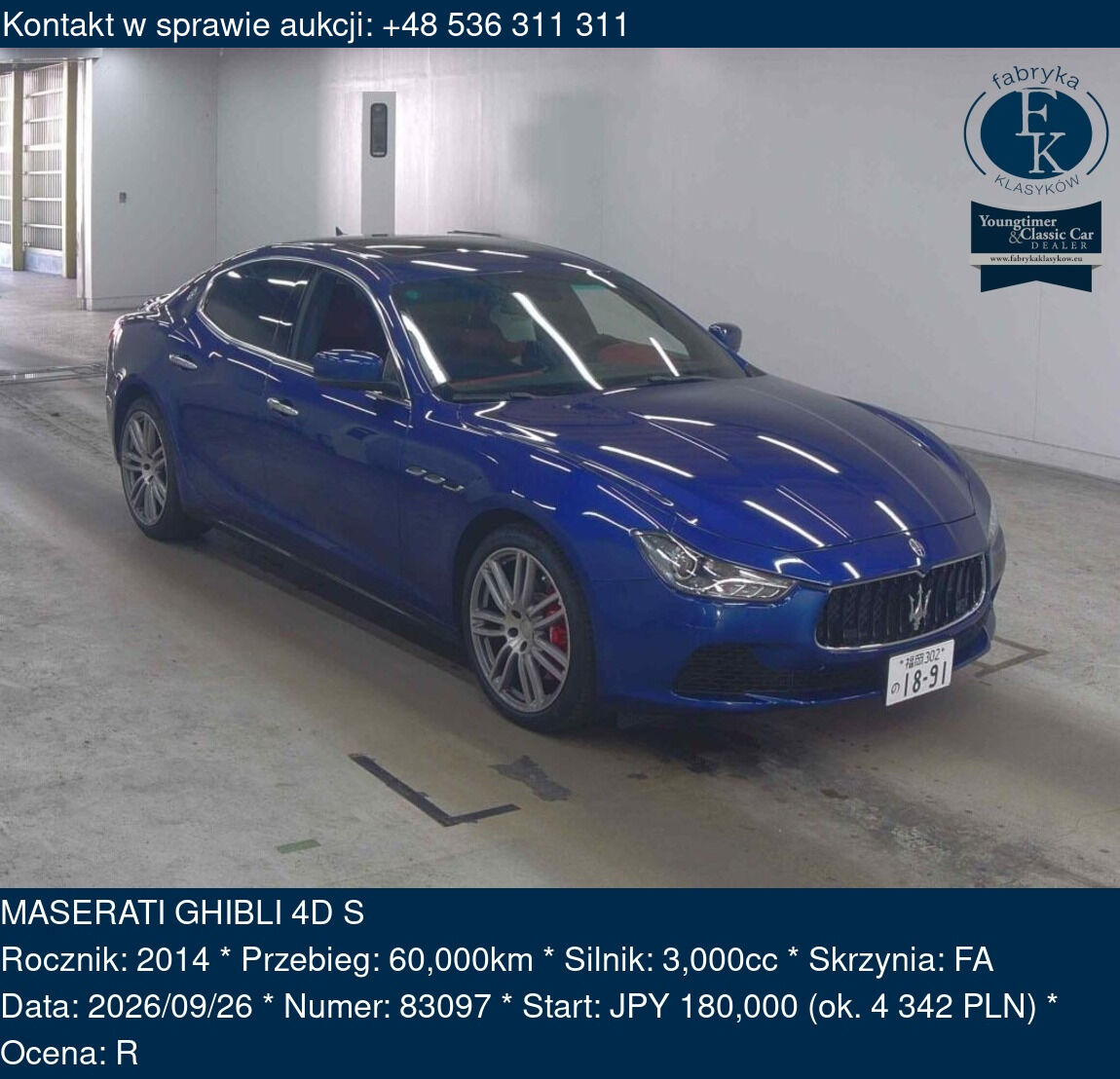 MASERATI GHIBLI 4D S 2014 - zdjęcie 2