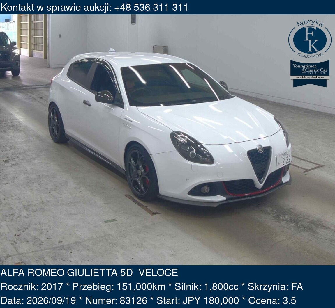 ALFA ROMEO GIULIETTA 5D VELOCE 2017 - zdjęcie 2