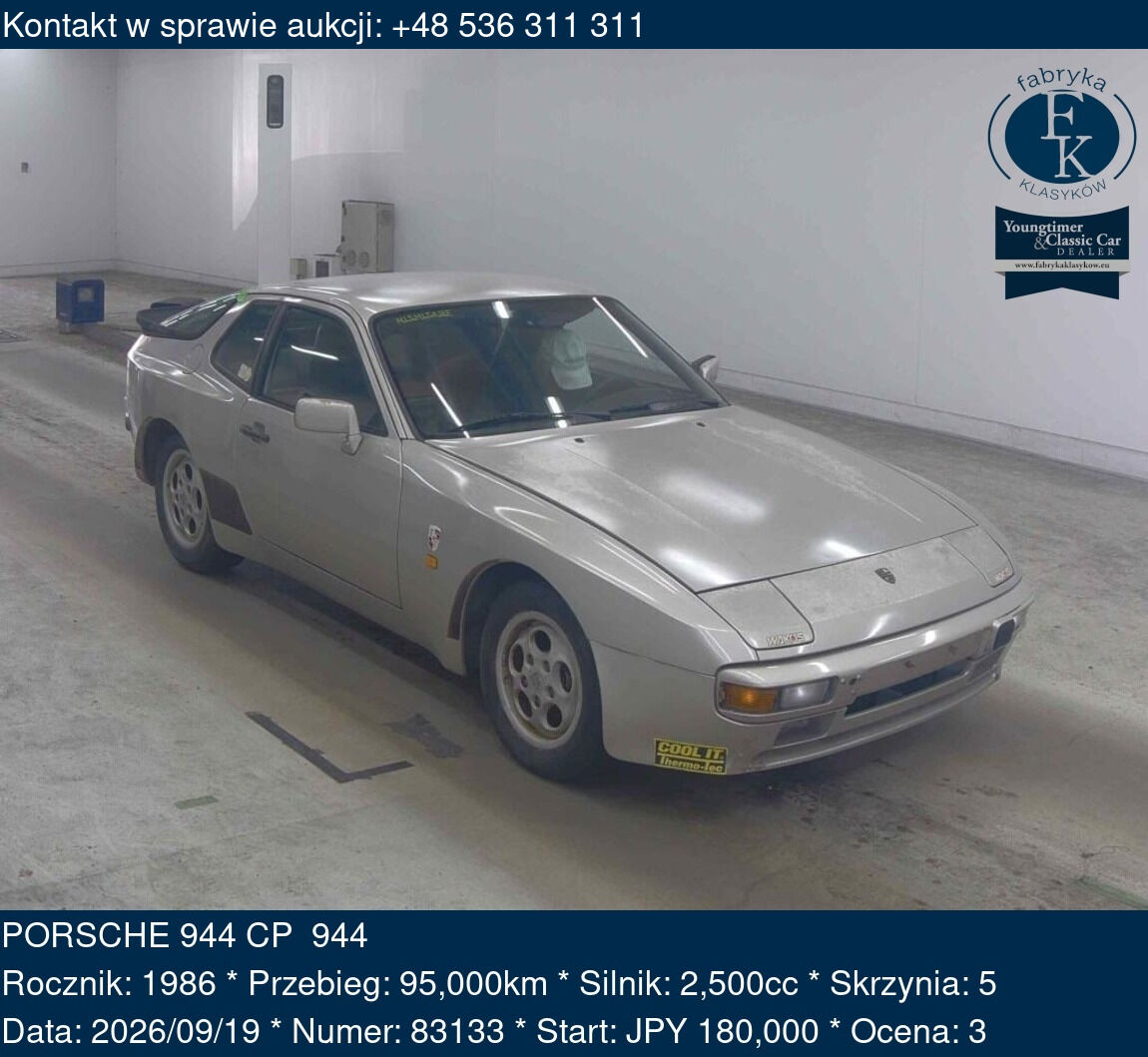 PORSCHE 944 CP 944 1986 - zdjęcie 2
