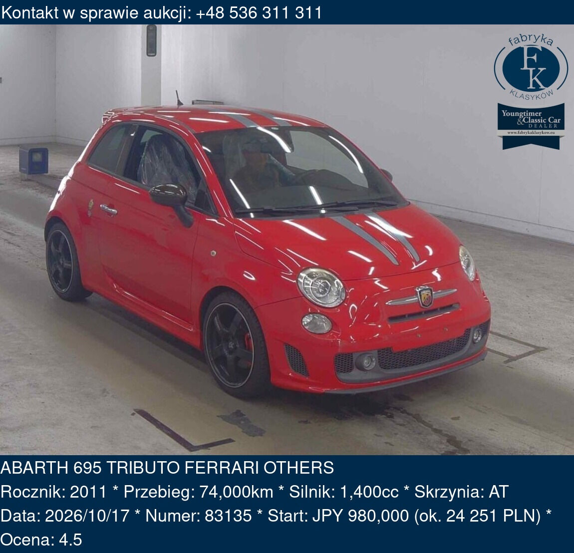ABARTH 695 TRIBUTO FERRARI OTHERS 2011 - zdjęcie 2