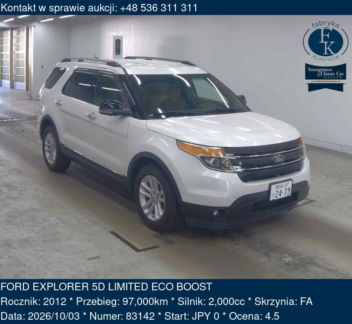 FORD EXPLORER 5D LIMITED ECO BOOST 2012 - zdjęcie 2