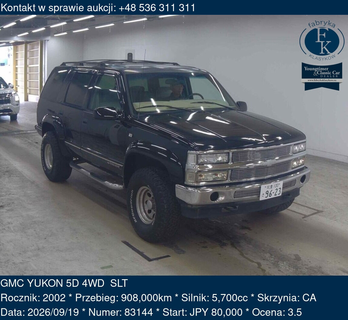 GMC YUKON 5D 4WD  SLT 2002 - zdjęcie 2