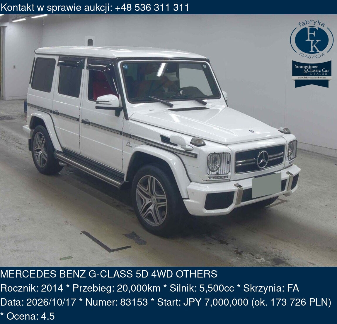 MERCEDES BENZ G-CLASS 5D 4WD OTHERS 2014 - zdjęcie 2