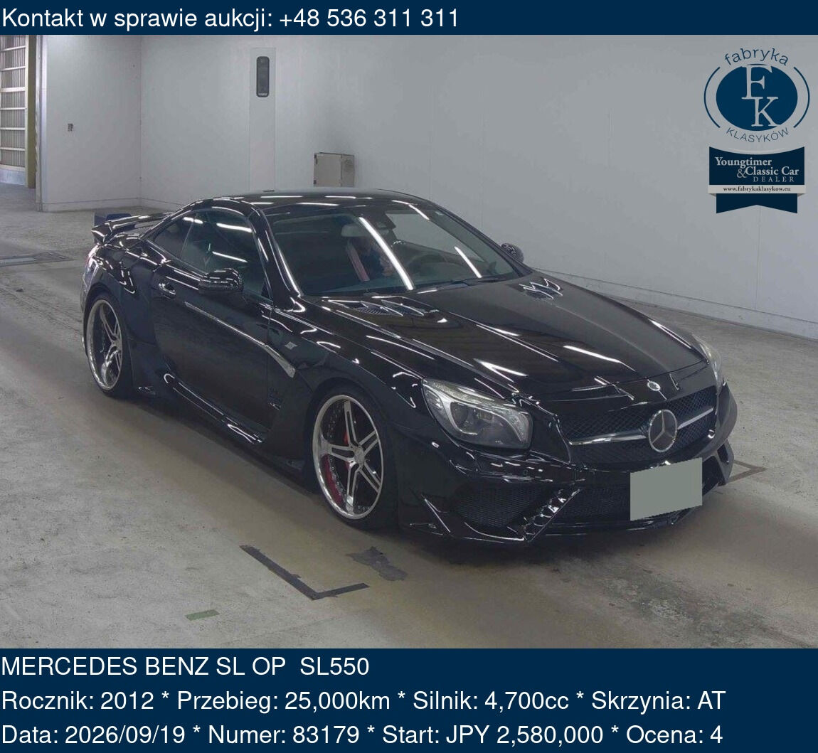 MERCEDES BENZ SL OP SL550 2012 - zdjęcie 2