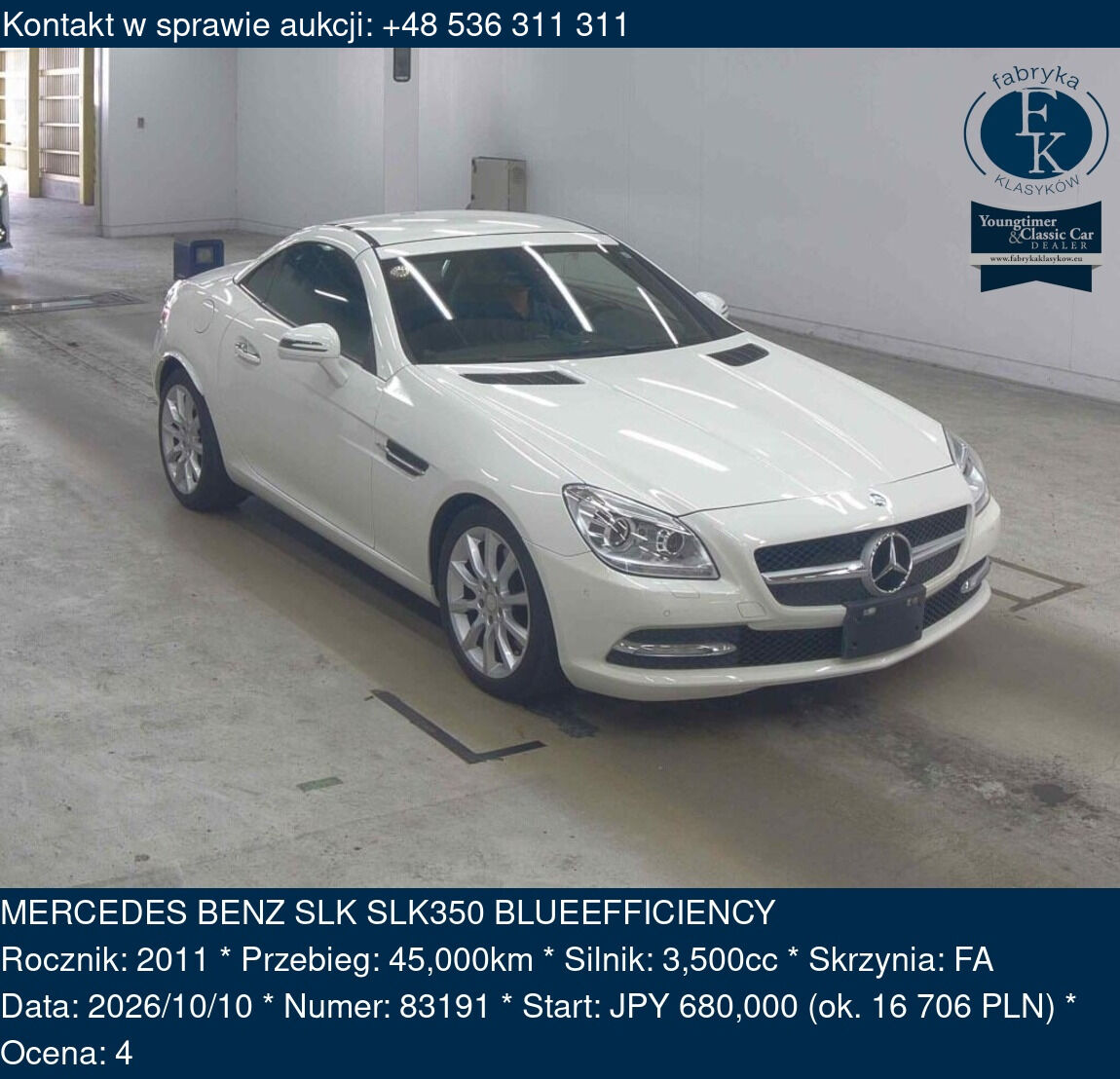 MERCEDES BENZ SLK SLK350 BLUEEFFICIENCY 2011 - zdjęcie 2