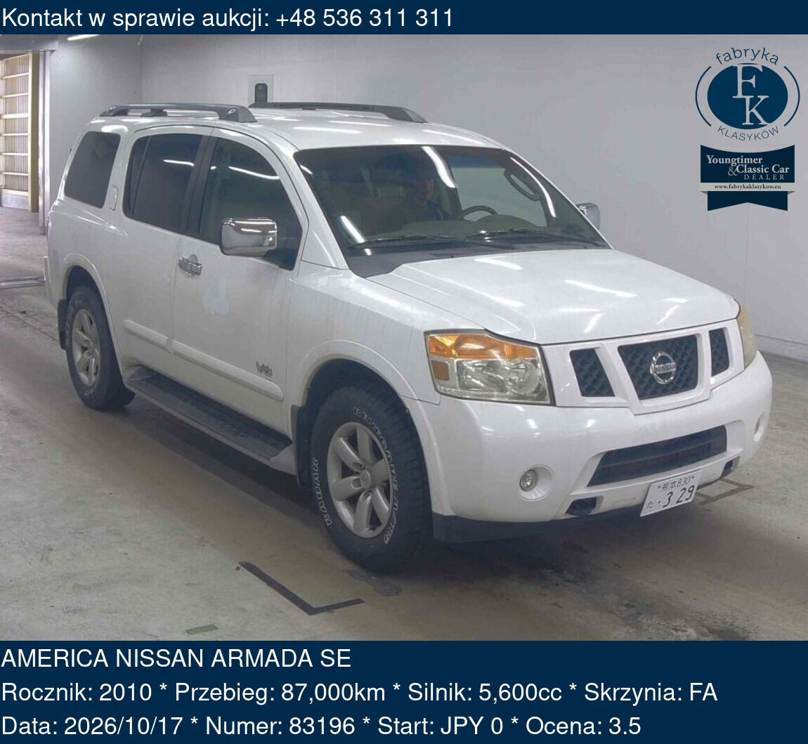 AMERICA NISSAN ARMADA SE 2010 - zdjęcie 2