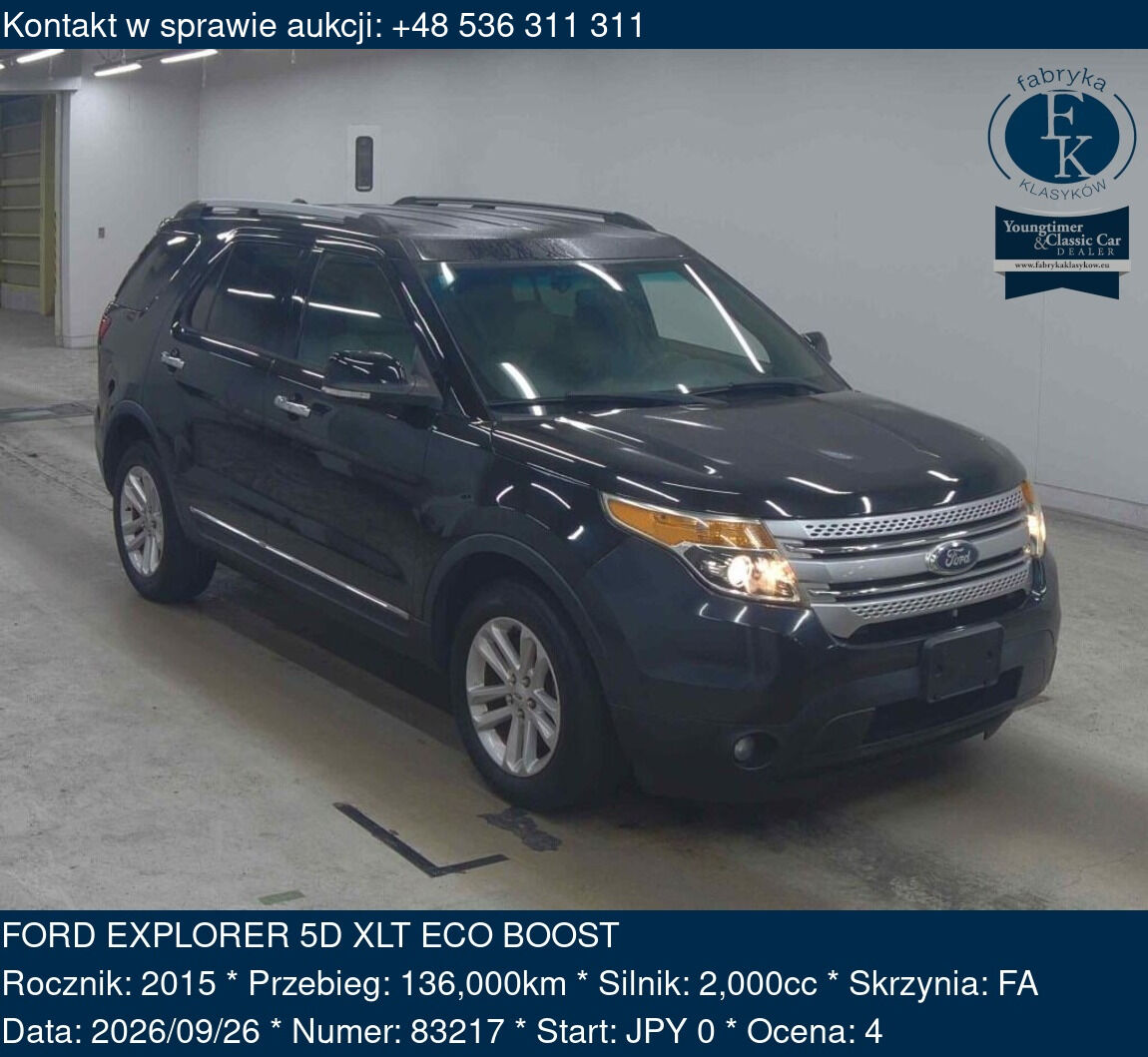 FORD EXPLORER 5D XLT ECO BOOST 2015 - zdjęcie 2
