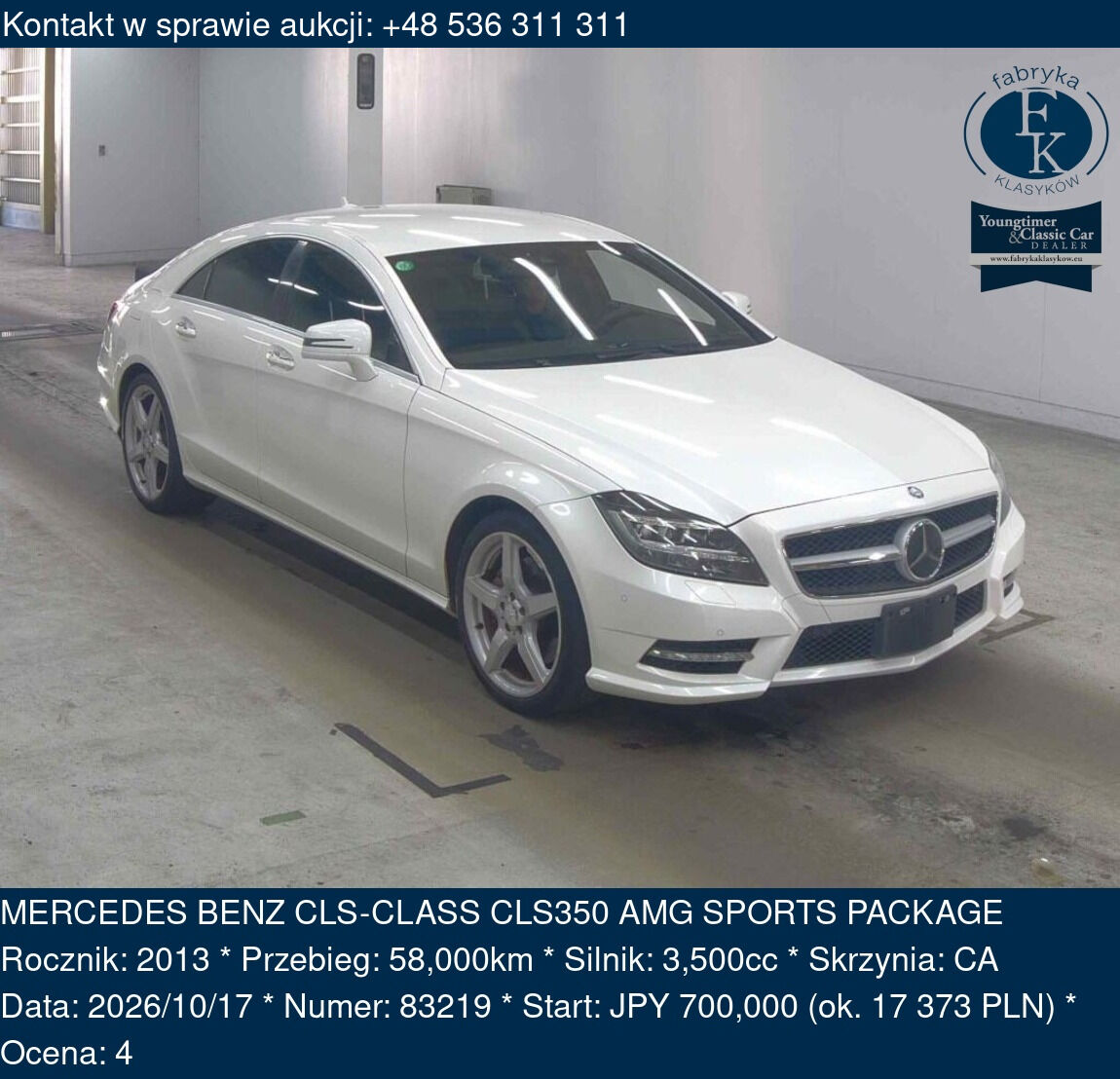 MERCEDES BENZ CLS-CLASS CLS350 AMG SPORTS PACKAGE 2013 - zdjęcie 2