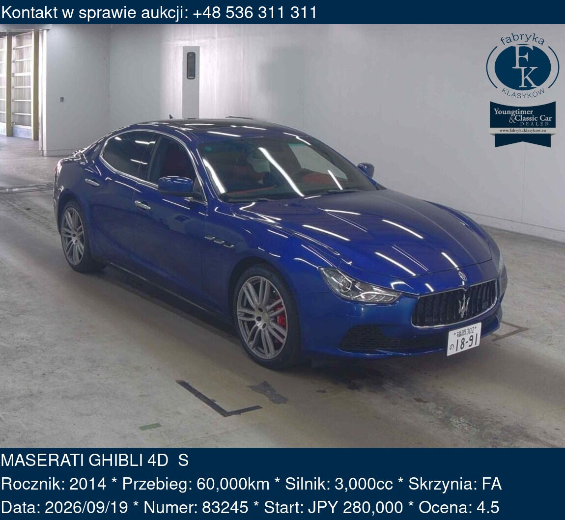 MASERATI GHIBLI 4D  S 2014 - zdjęcie 2