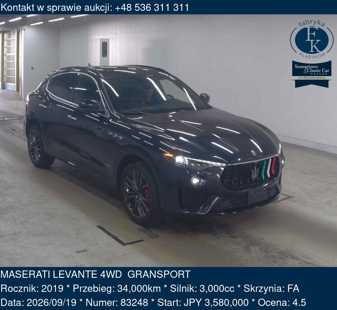 MASERATI LEVANTE 4WD GRANSPORT 2019 - zdjęcie 2