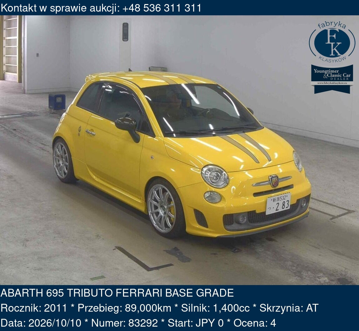 ABARTH 695 TRIBUTO FERRARI BASE GRADE 2011 - zdjęcie 2