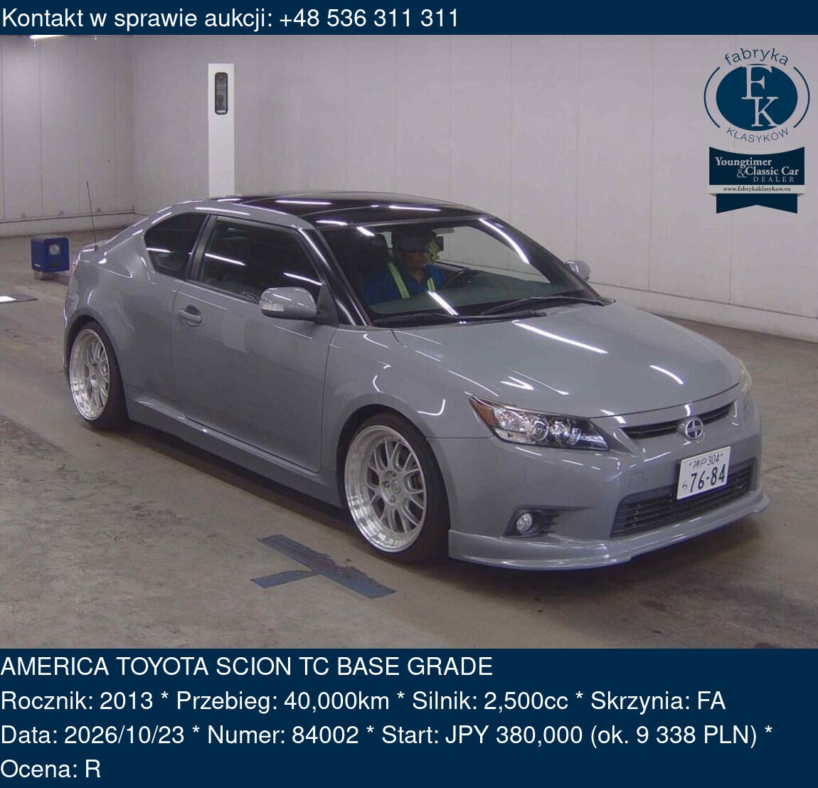 AMERICA TOYOTA SCION TC BASE GRADE 2013 - zdjęcie 2