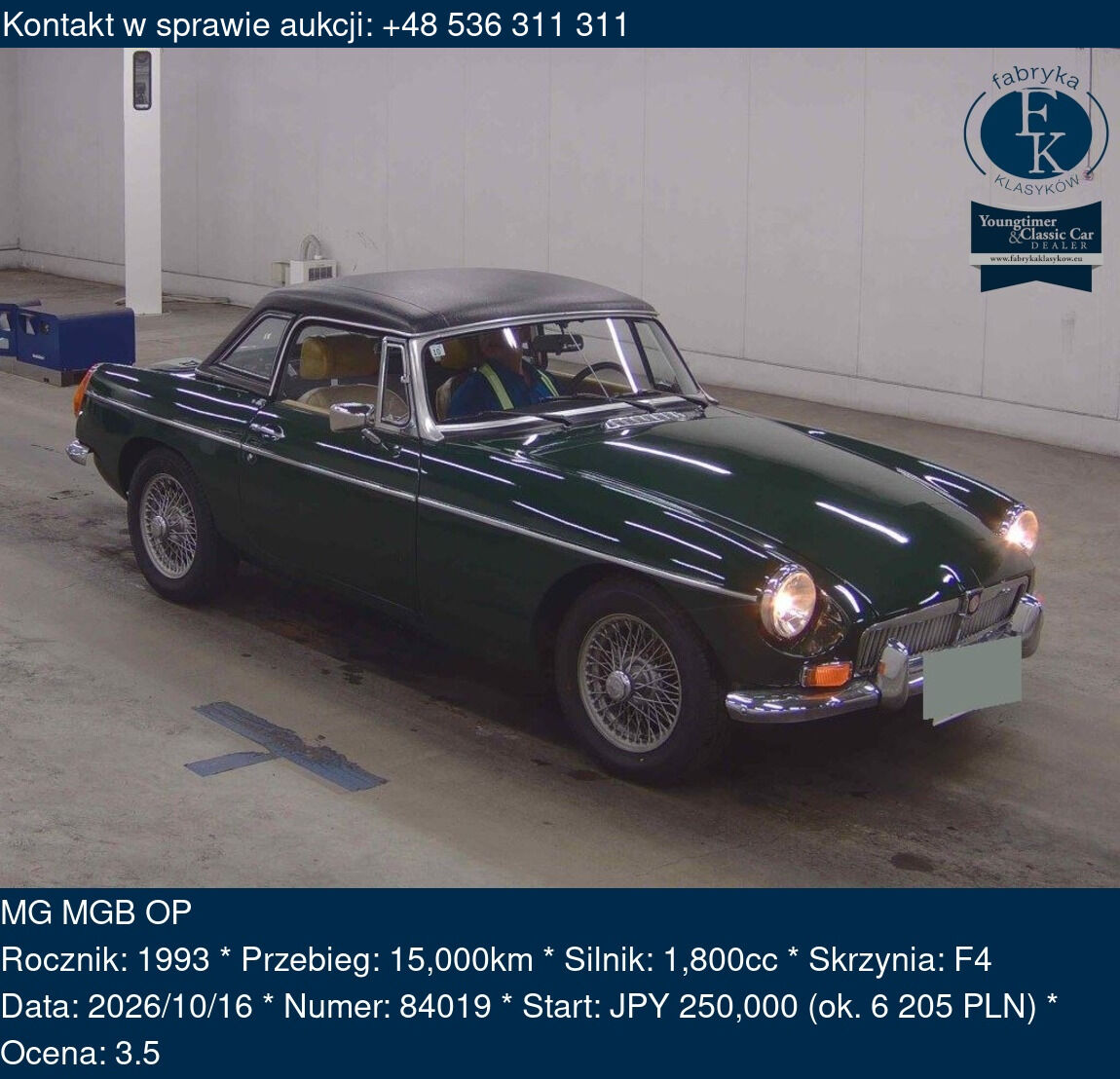 MG MGB OP 1993 - zdjęcie 2