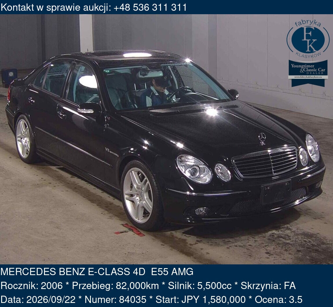 MERCEDES BENZ E-CLASS 4D E55 AMG 2006 - zdjęcie 2