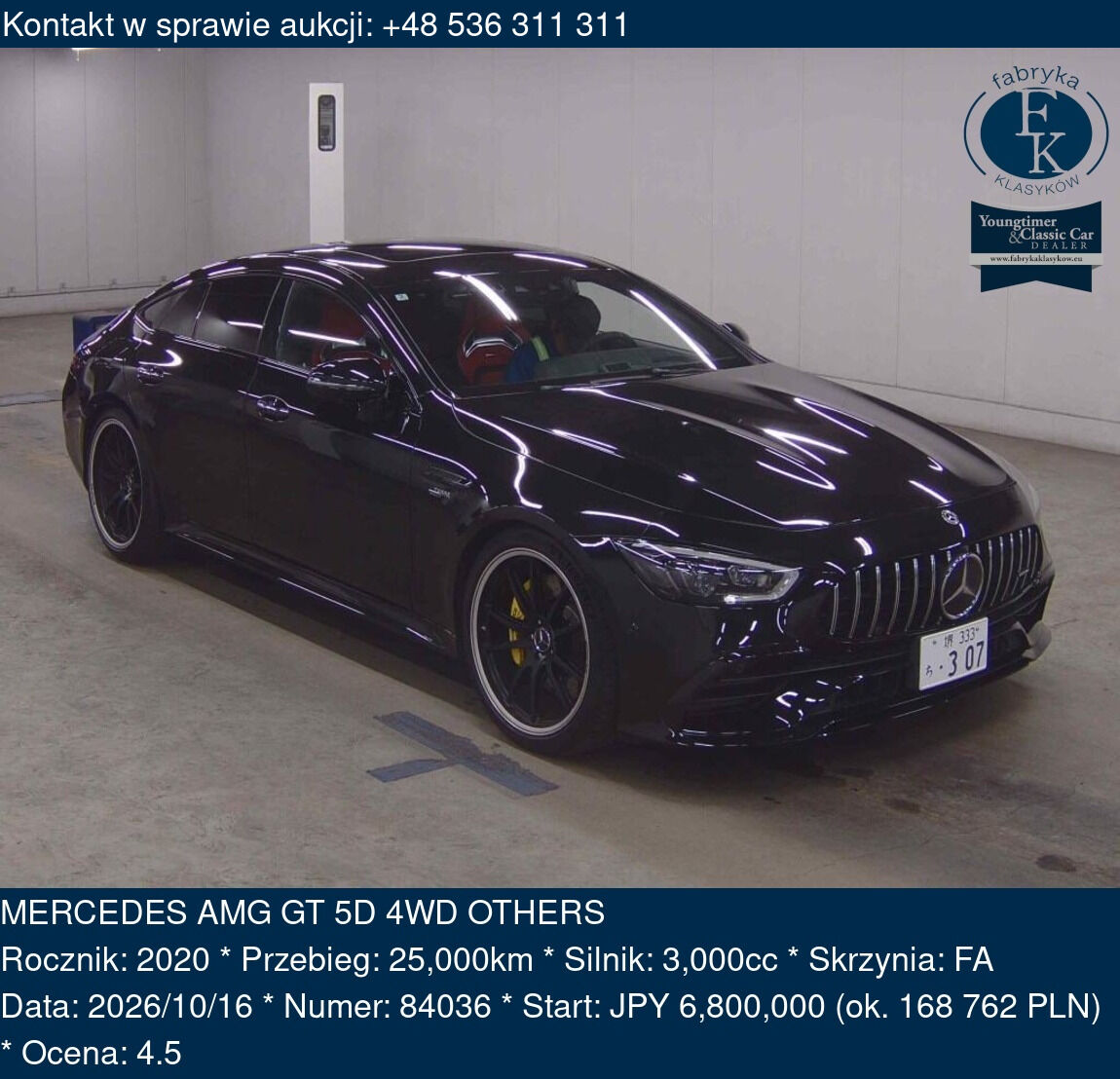 MERCEDES AMG GT 5D 4WD OTHERS 2020 - zdjęcie 2