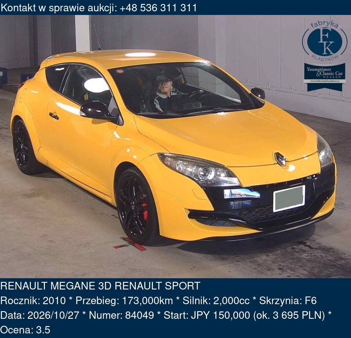 RENAULT MEGANE 3D RENAULT SPORT 2010 - zdjęcie 2
