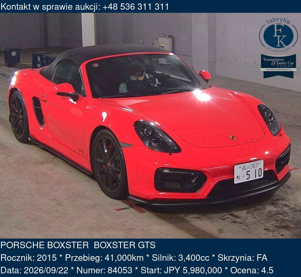 PORSCHE BOXSTER BOXSTER GTS 2015 - zdjęcie 2