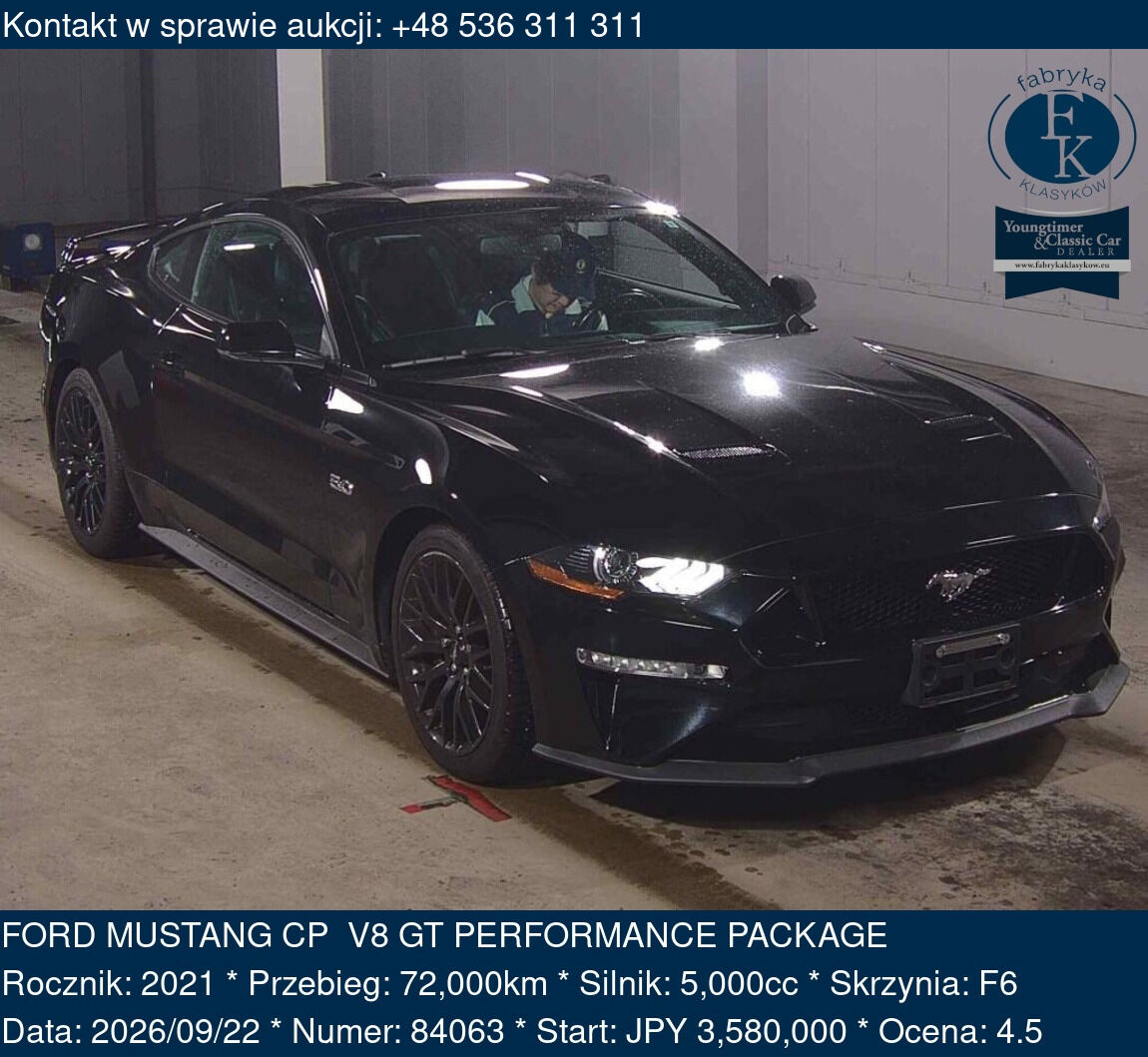 FORD MUSTANG CP V8 GT PERFORMANCE PACKAGE 2021 - zdjęcie 2