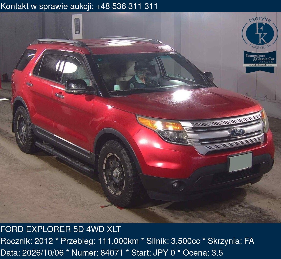 FORD EXPLORER 5D 4WD XLT 2012 - zdjęcie 2