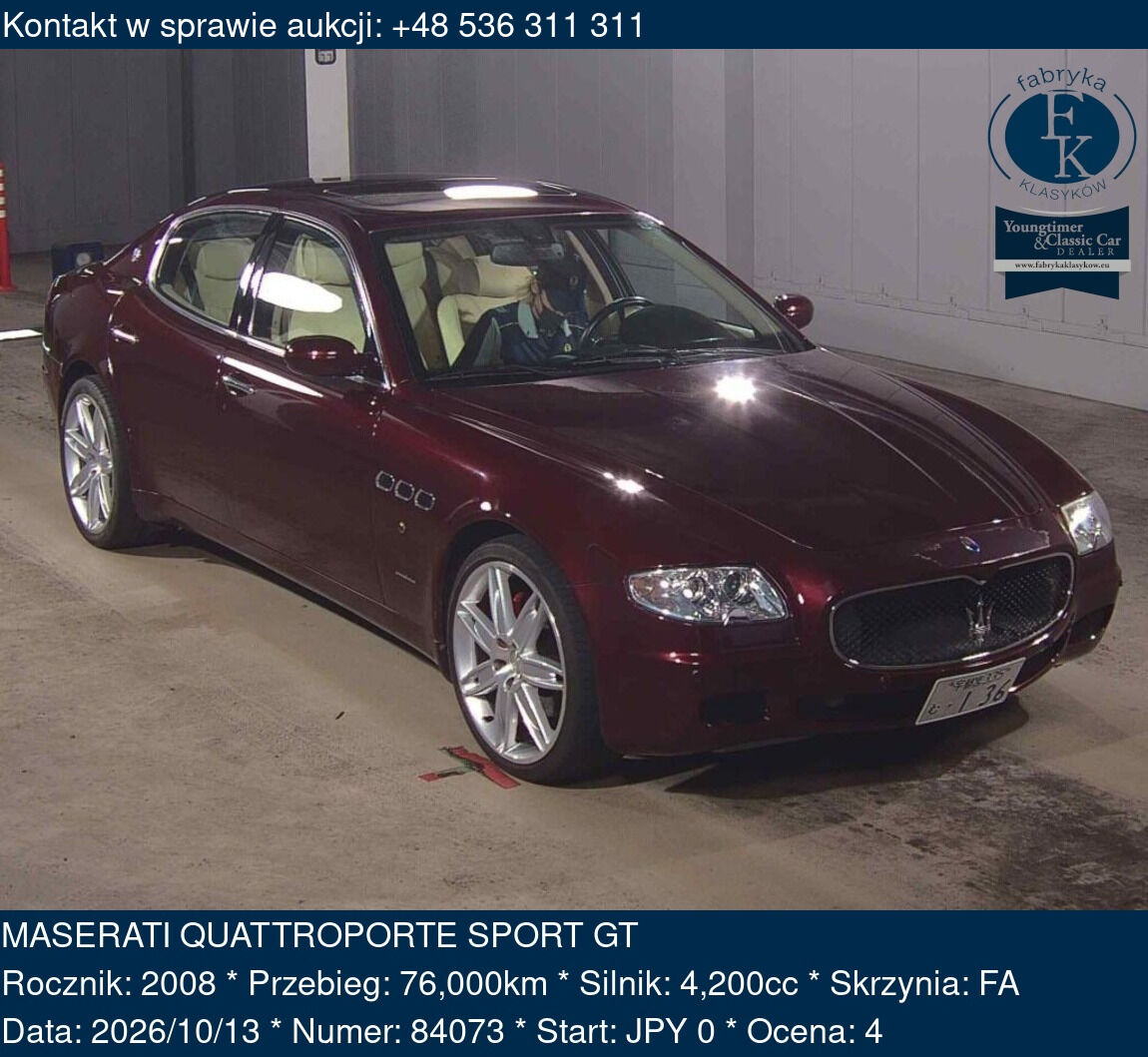 MASERATI QUATTROPORTE SPORT GT 2008 - zdjęcie 2