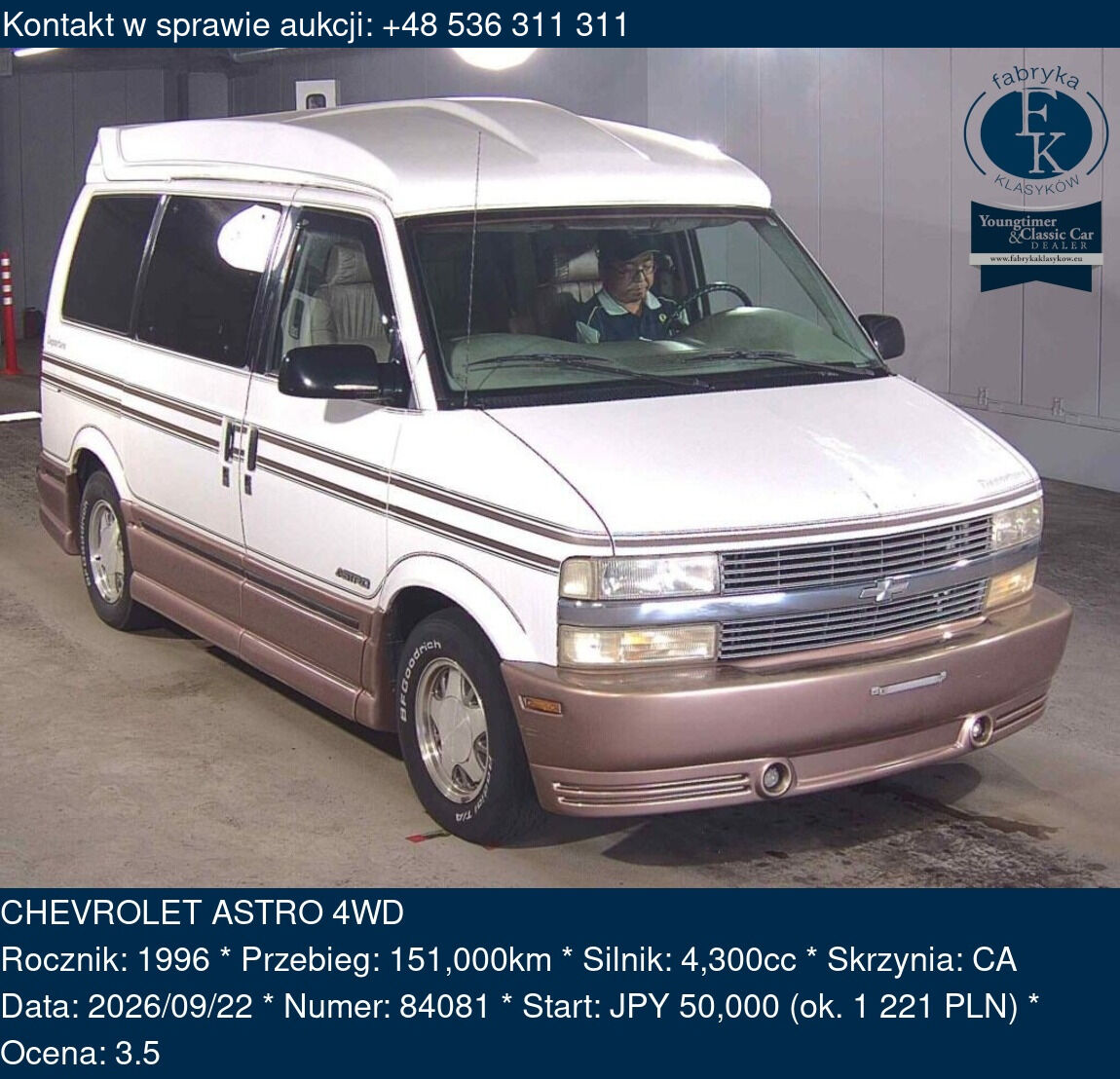 CHEVROLET ASTRO 4WD 1996 - zdjęcie 2