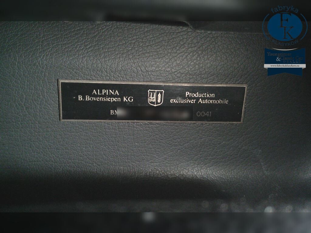 BMW ALPINA B6 CP 2.7 1986 - zdjęcie 12