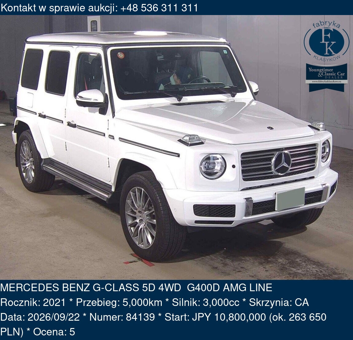 MERCEDES BENZ G-CLASS 5D 4WD G400D AMG LINE 2021 - zdjęcie 2