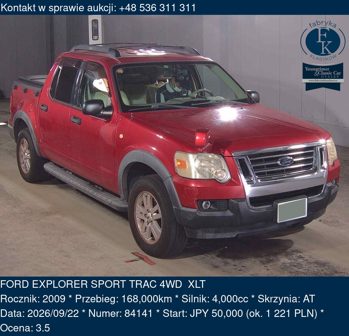 FORD EXPLORER SPORT TRAC 4WD XLT 2009 - zdjęcie 2