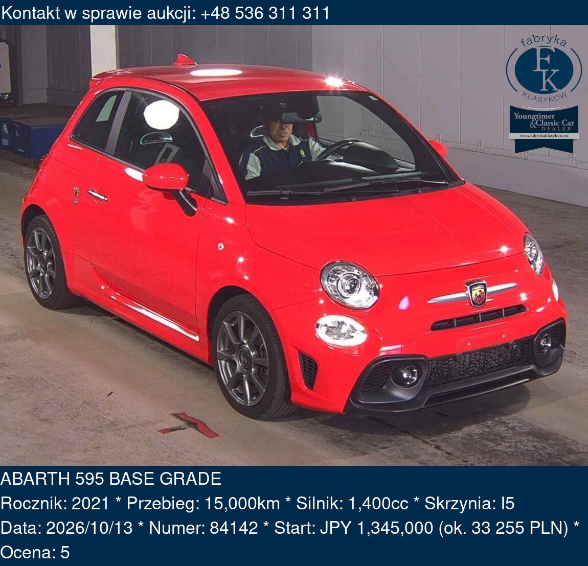 ABARTH 595 BASE GRADE 2021 - zdjęcie 2