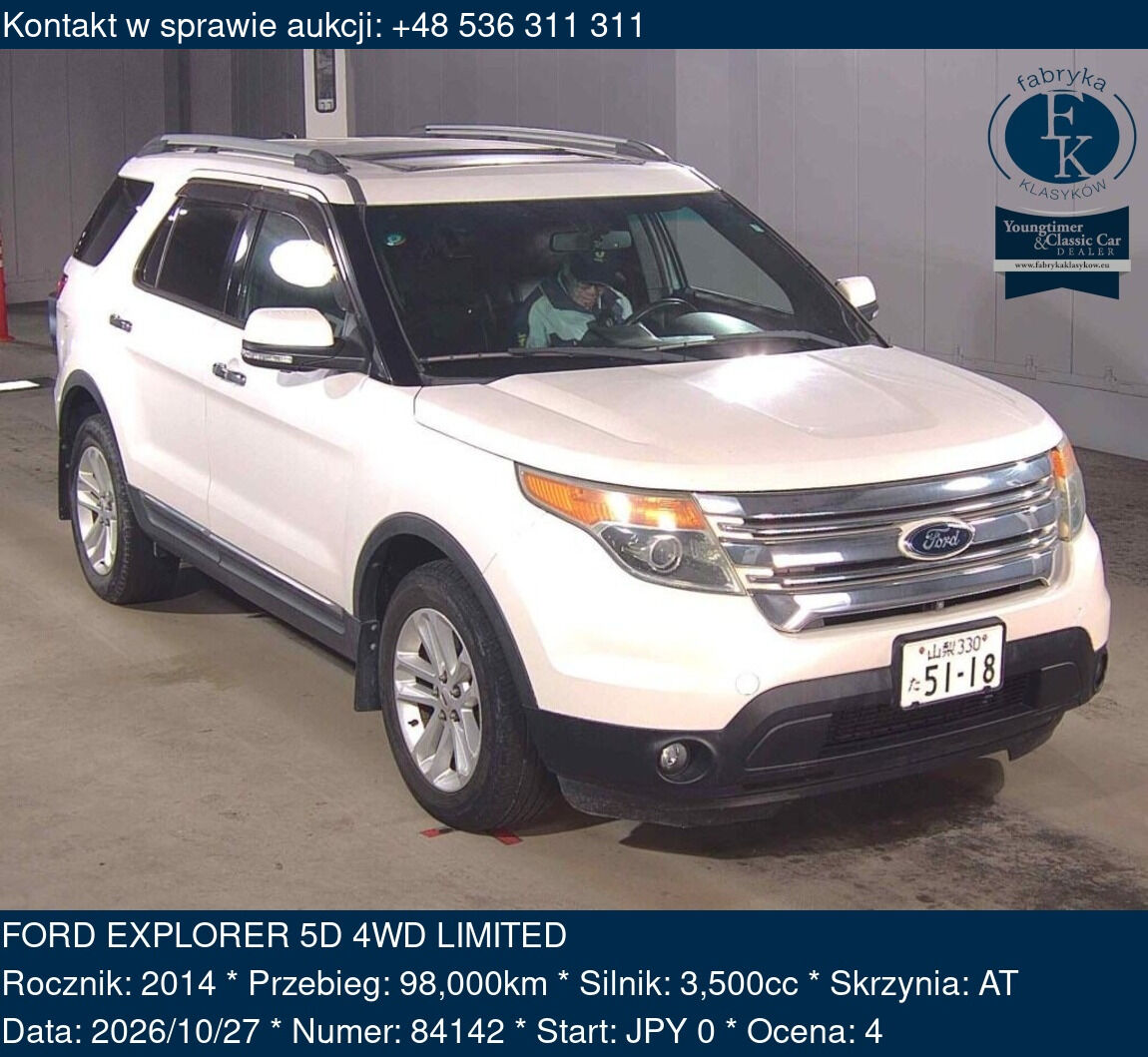FORD EXPLORER 5D 4WD LIMITED 2014 - zdjęcie 2