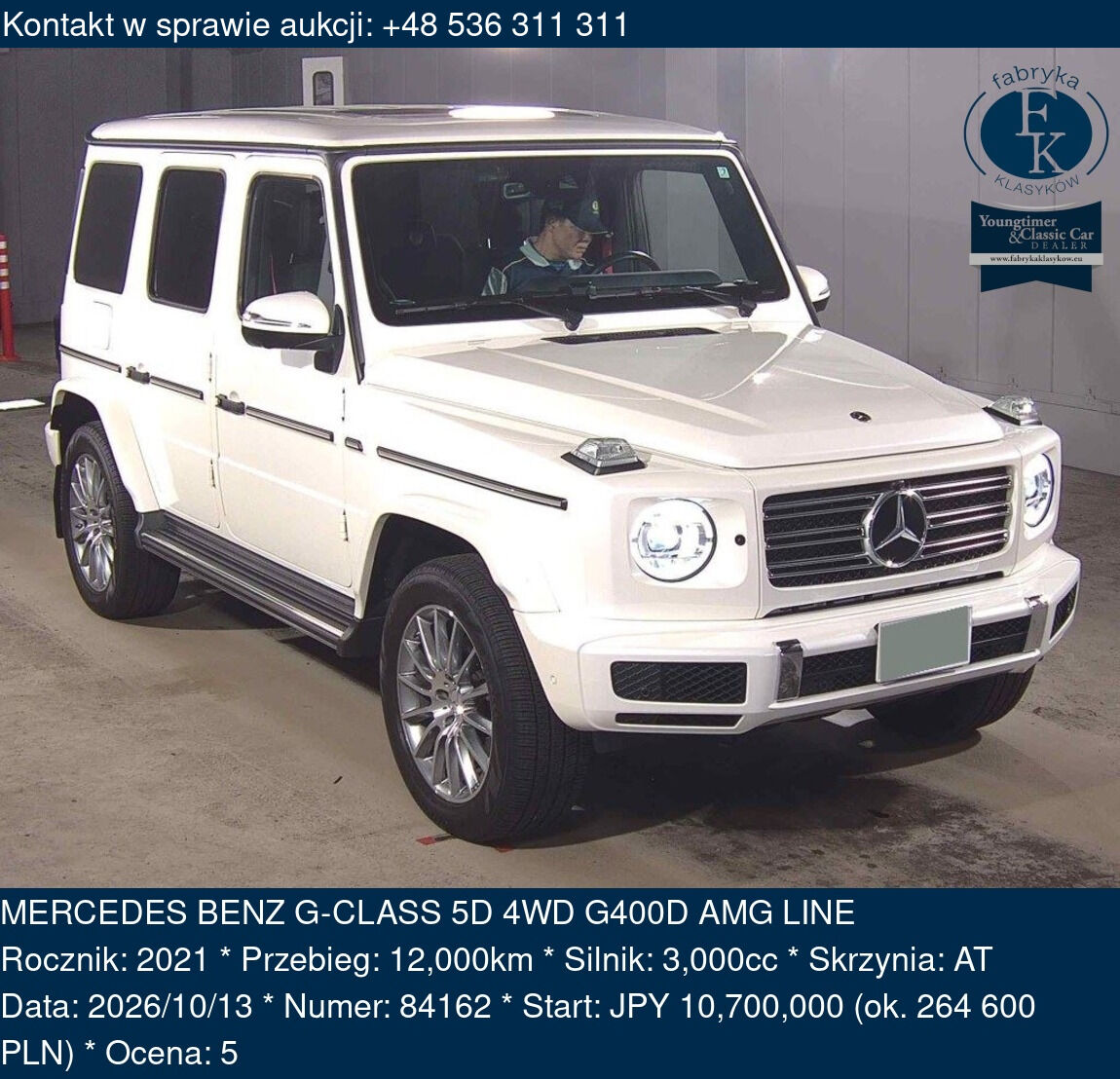 MERCEDES BENZ G-CLASS 5D 4WD G400D AMG LINE 2021 - zdjęcie 2