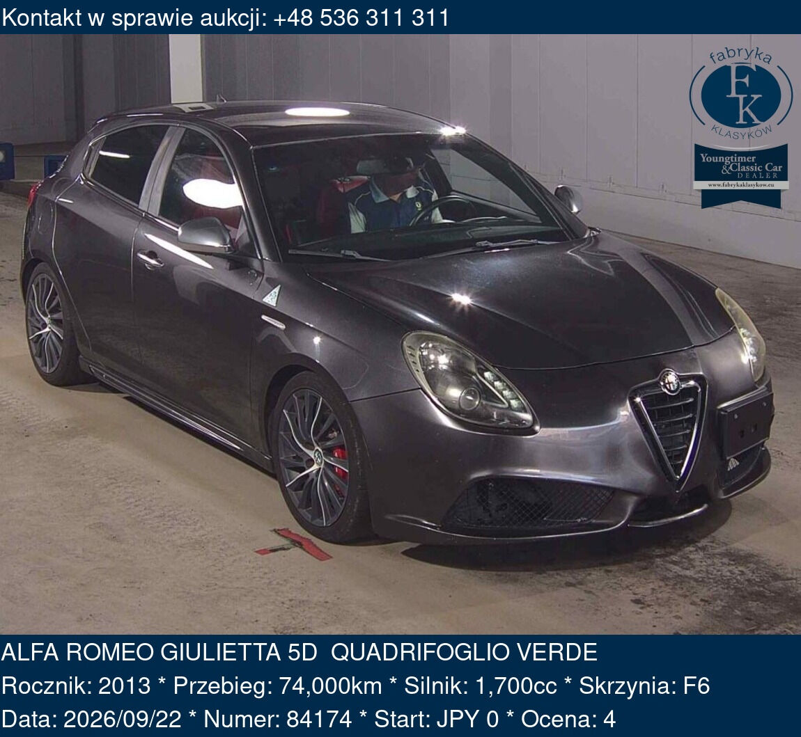 ALFA ROMEO GIULIETTA 5D QUADRIFOGLIO VERDE 2013 - zdjęcie 2