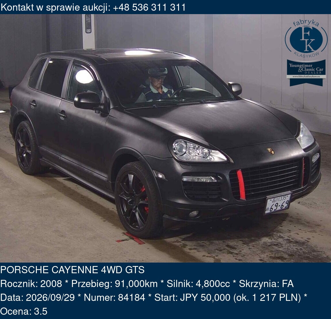 PORSCHE CAYENNE 4WD GTS 2008 - zdjęcie 2