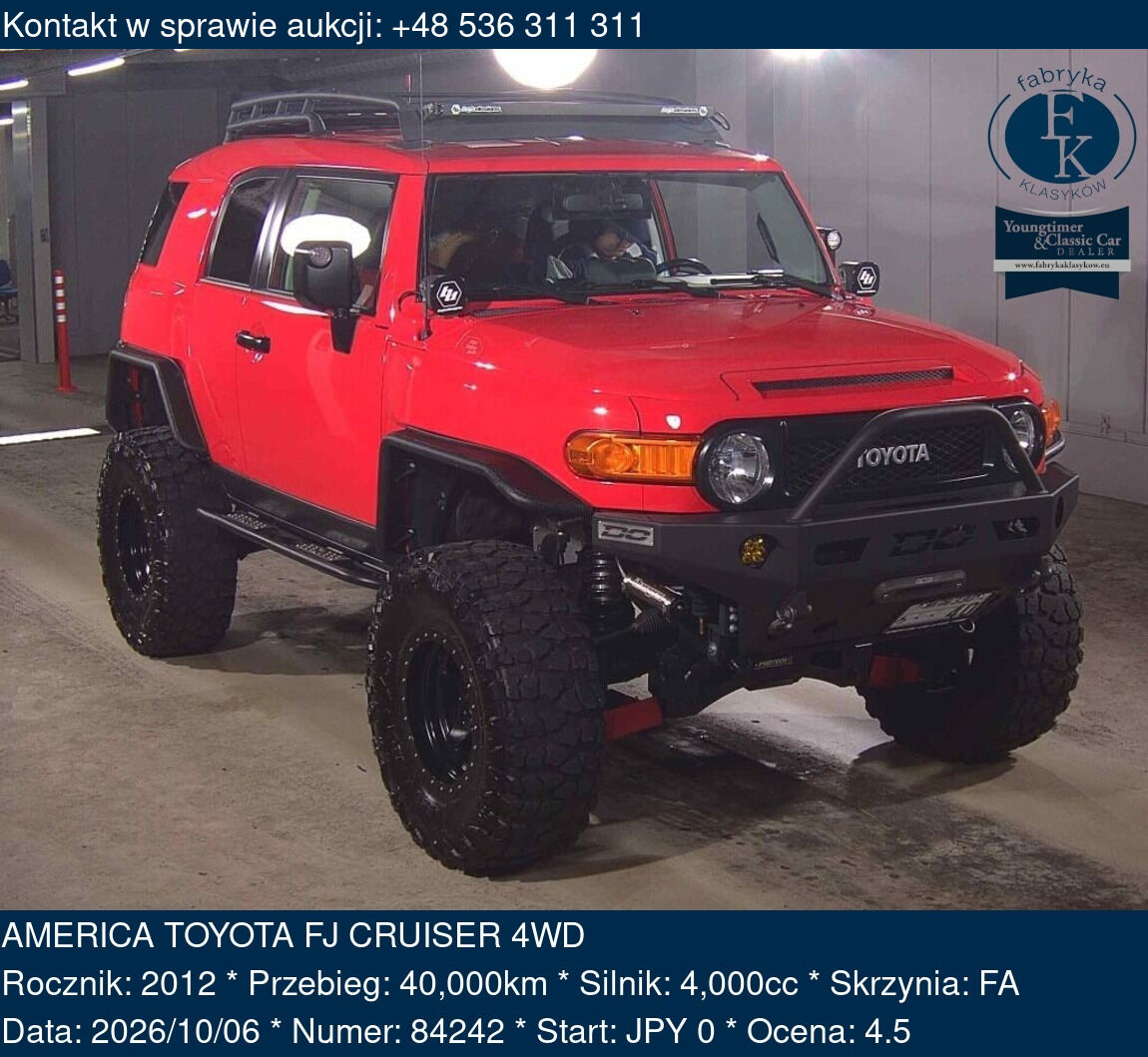 AMERICA TOYOTA FJ CRUISER 4WD 2012 - zdjęcie 2