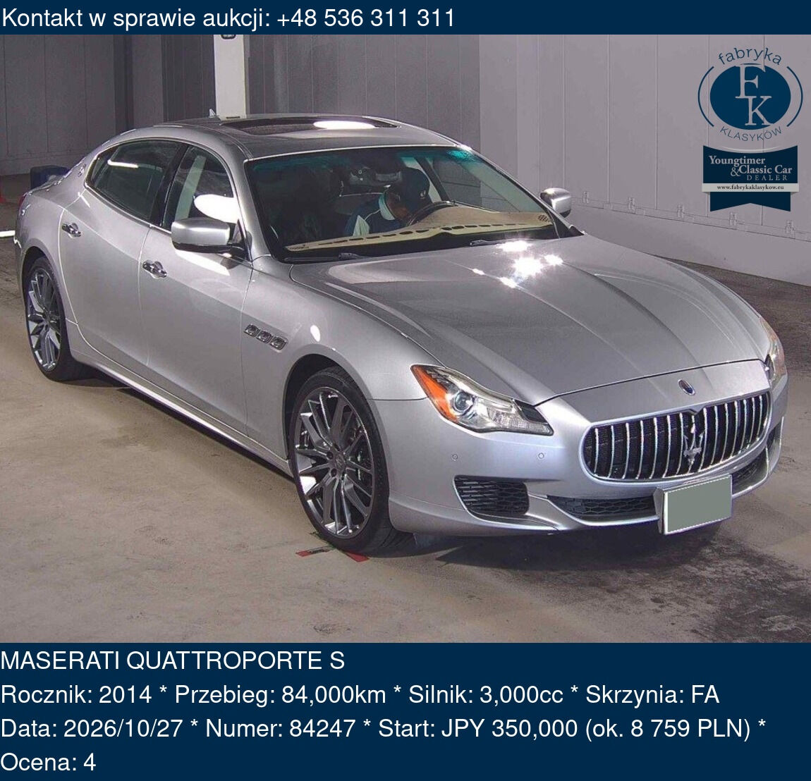 MASERATI QUATTROPORTE S 2014 - zdjęcie 2