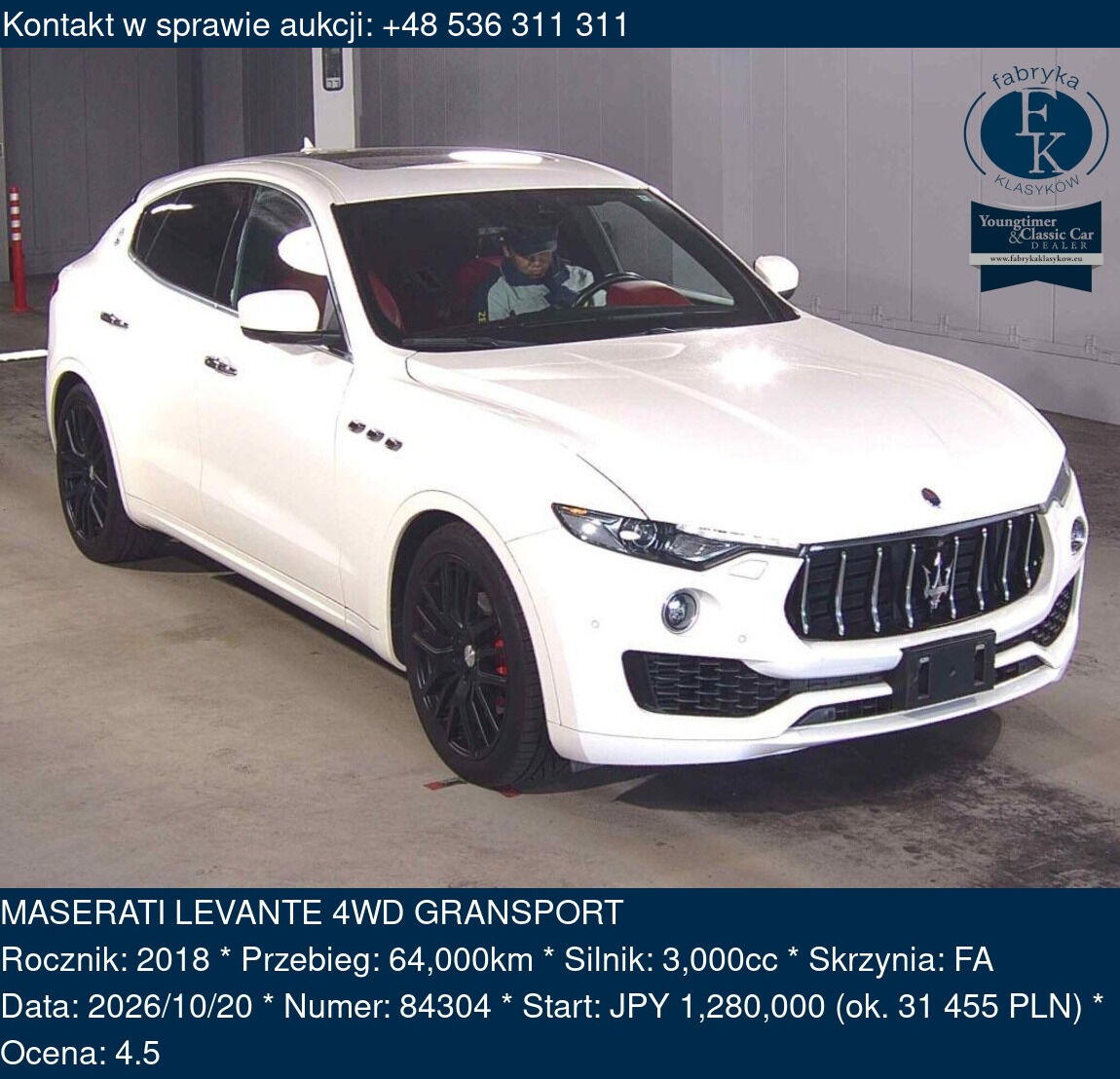 MASERATI LEVANTE 4WD GRANSPORT 2018 - zdjęcie 2