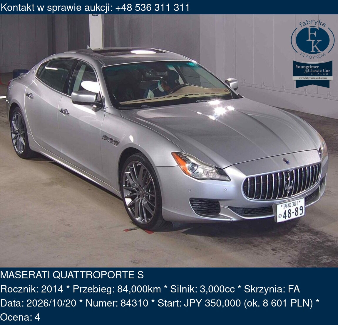 MASERATI QUATTROPORTE S 2014 - zdjęcie 2