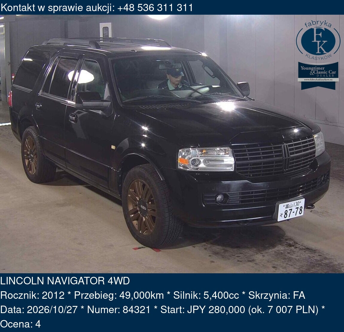 LINCOLN NAVIGATOR 4WD 2012 - zdjęcie 2