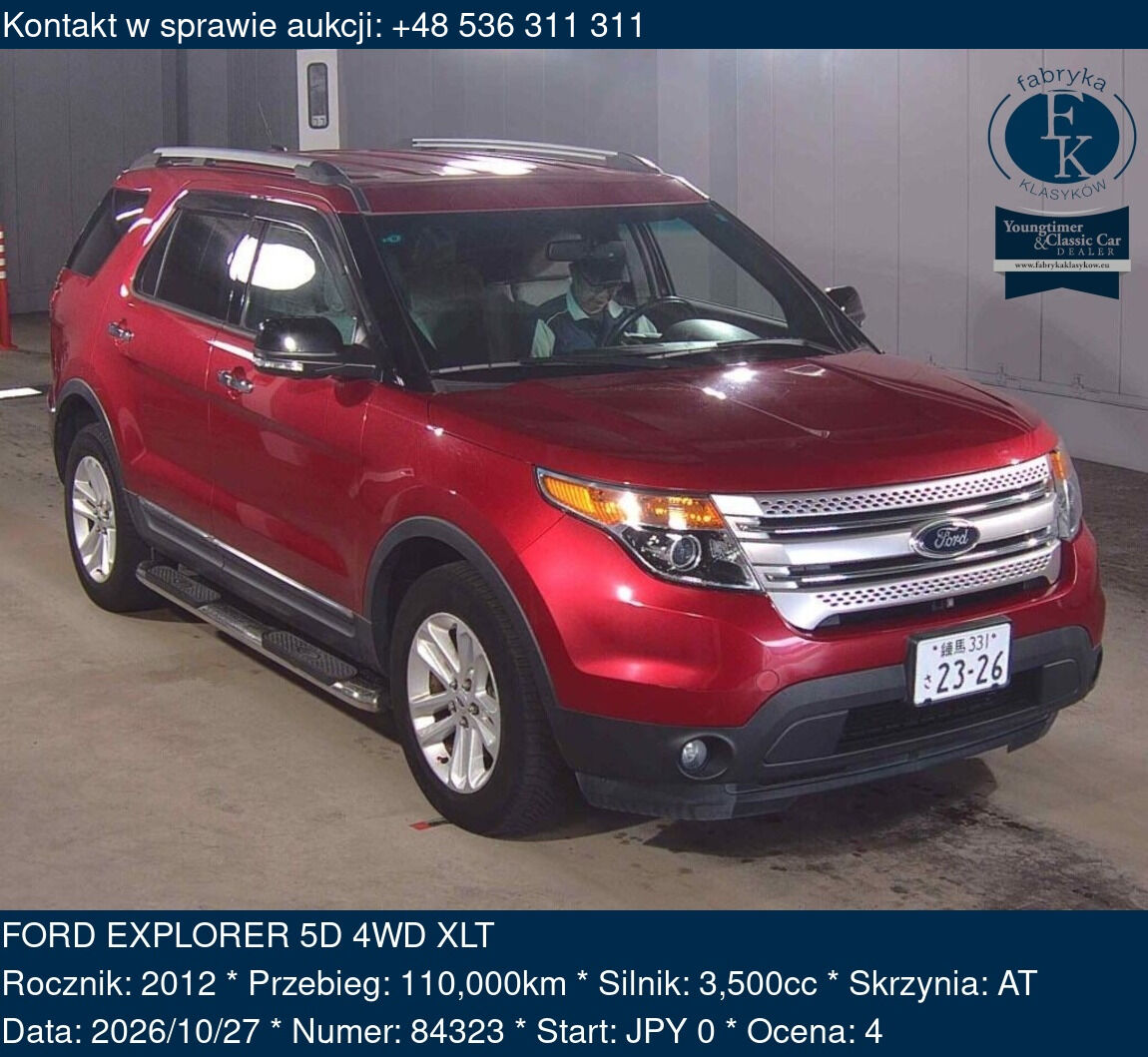 FORD EXPLORER 5D 4WD XLT 2012 - zdjęcie 2