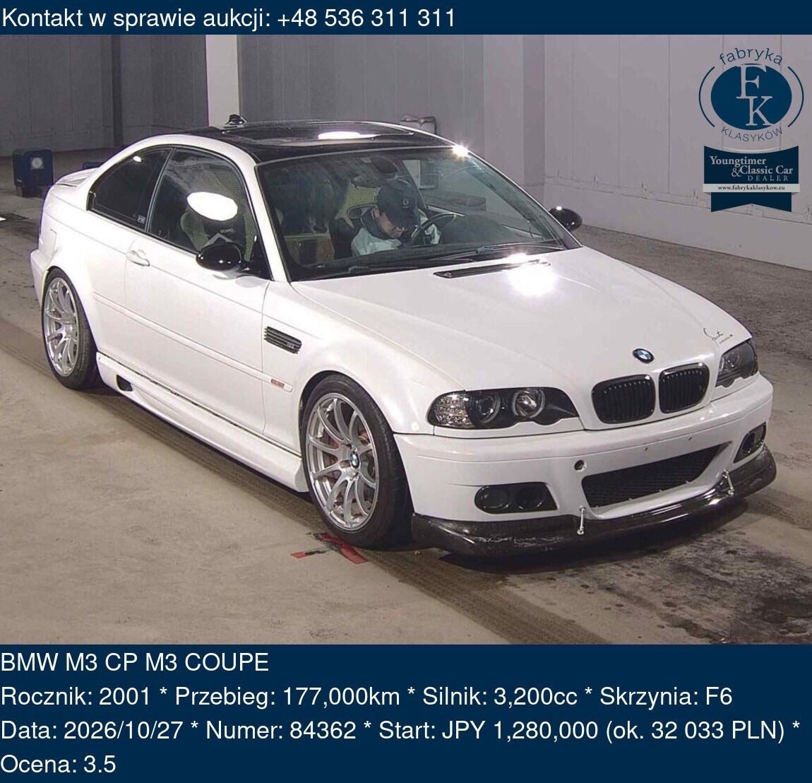 BMW M3 CP M3 COUPE 2001 - zdjęcie 2