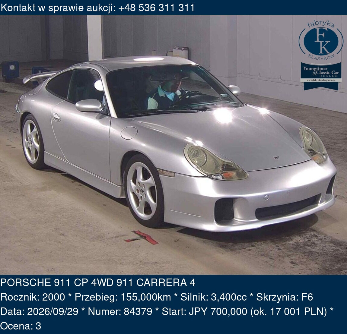 PORSCHE 911 CP 4WD 911 CARRERA 4 2000 - zdjęcie 2