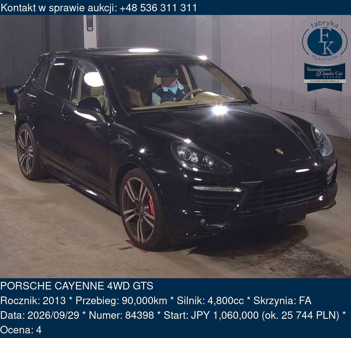 PORSCHE CAYENNE 4WD GTS 2013 - zdjęcie 2