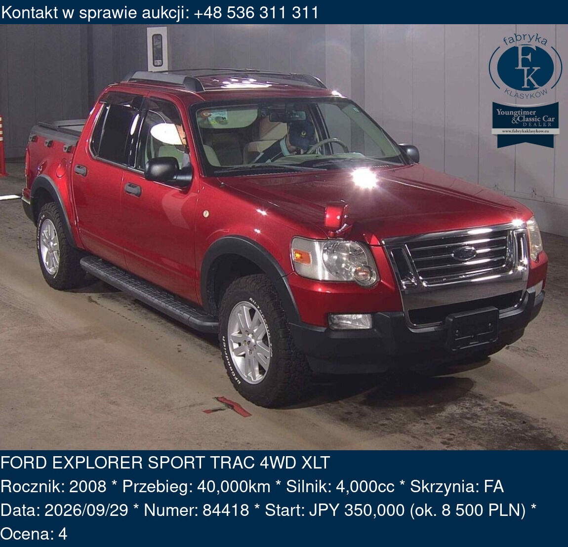 FORD EXPLORER SPORT TRAC 4WD XLT 2008 - zdjęcie 2