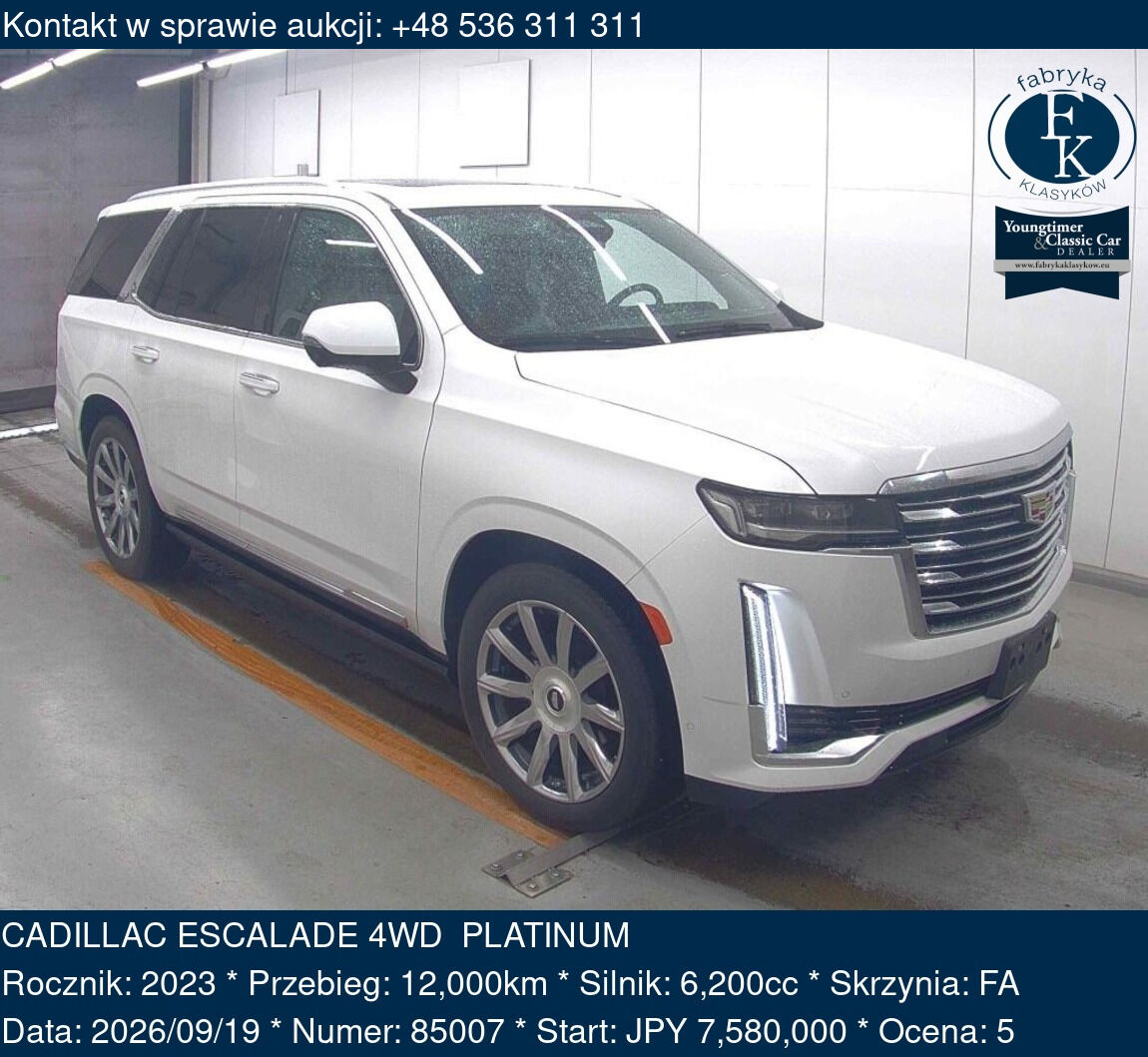 CADILLAC ESCALADE 4WD PLATINUM 2023 - zdjęcie 2