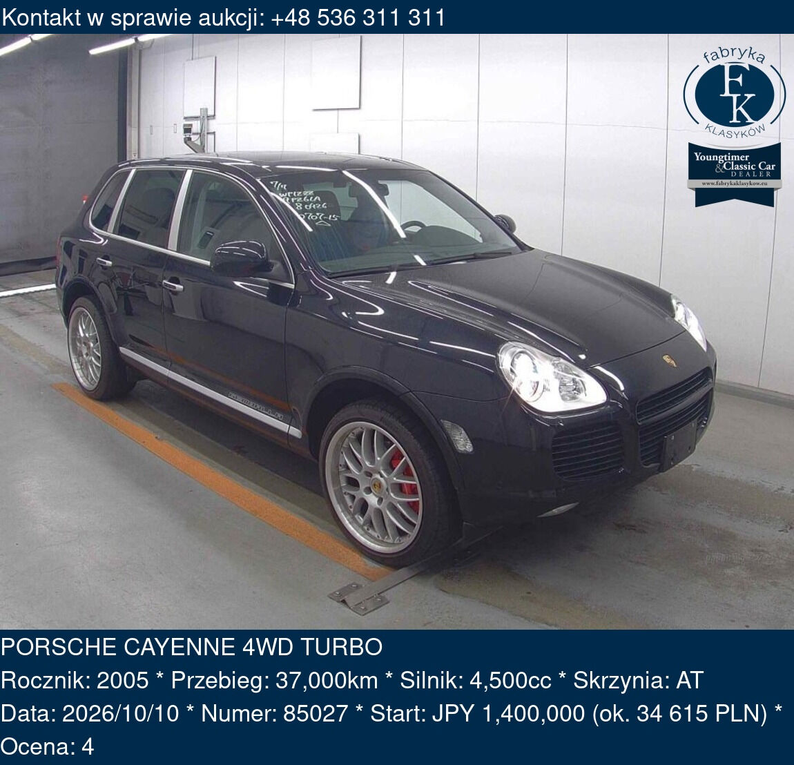 PORSCHE CAYENNE 4WD TURBO 2005 - zdjęcie 2