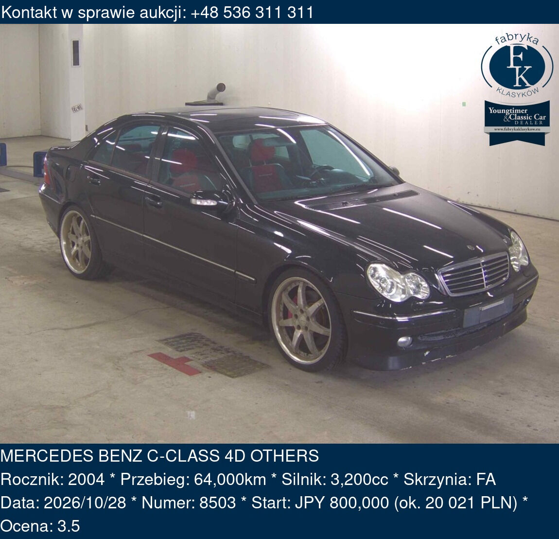MERCEDES BENZ C-CLASS 4D OTHERS 2004 - zdjęcie 2