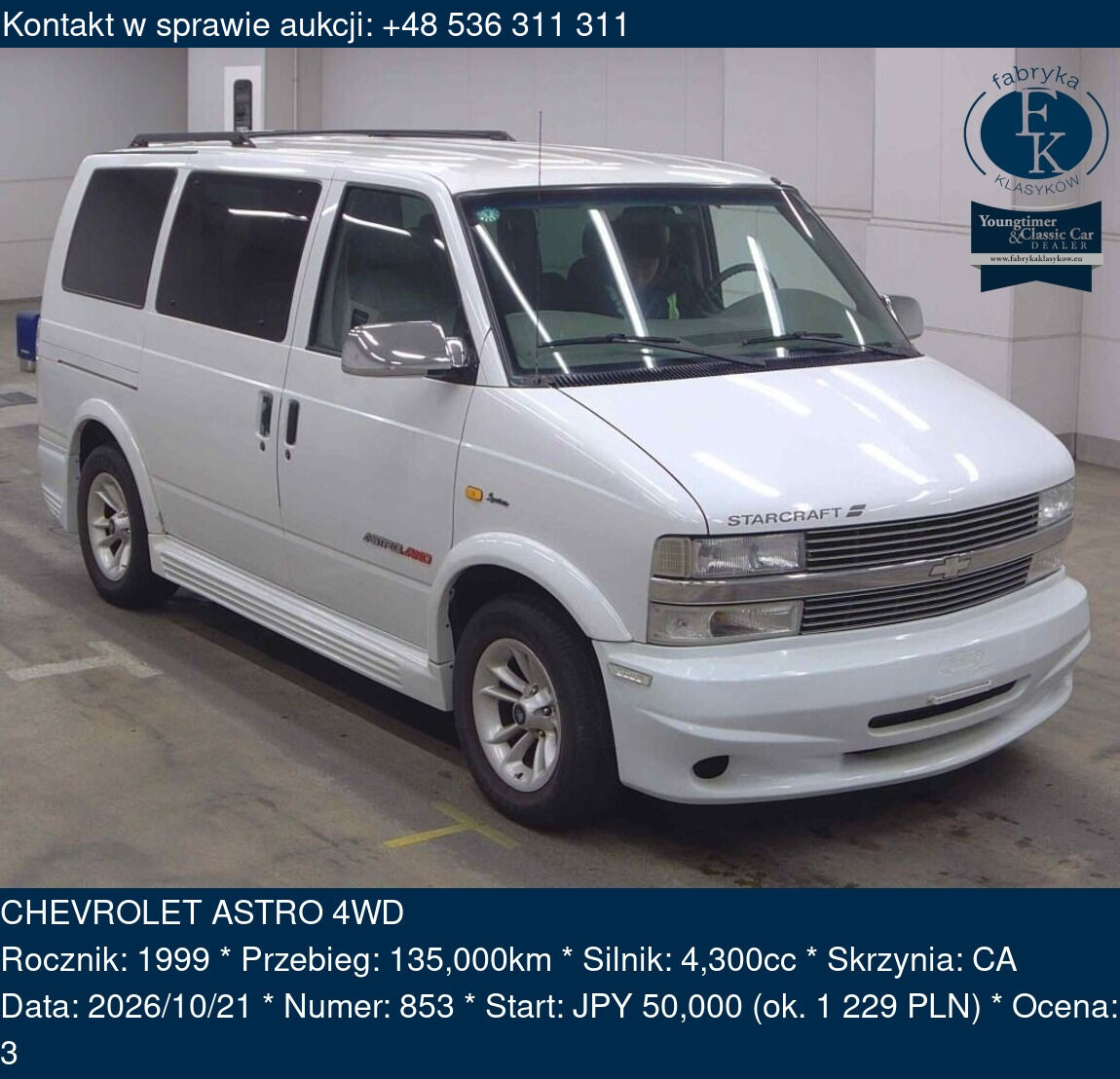 CHEVROLET ASTRO 4WD 1999 - zdjęcie 2