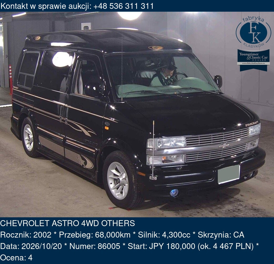 CHEVROLET ASTRO 4WD OTHERS 2002 - zdjęcie 2