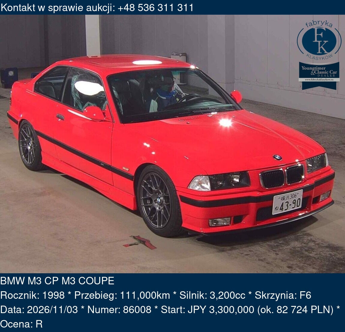 BMW M3 CP M3 COUPE 1998 - zdjęcie 2
