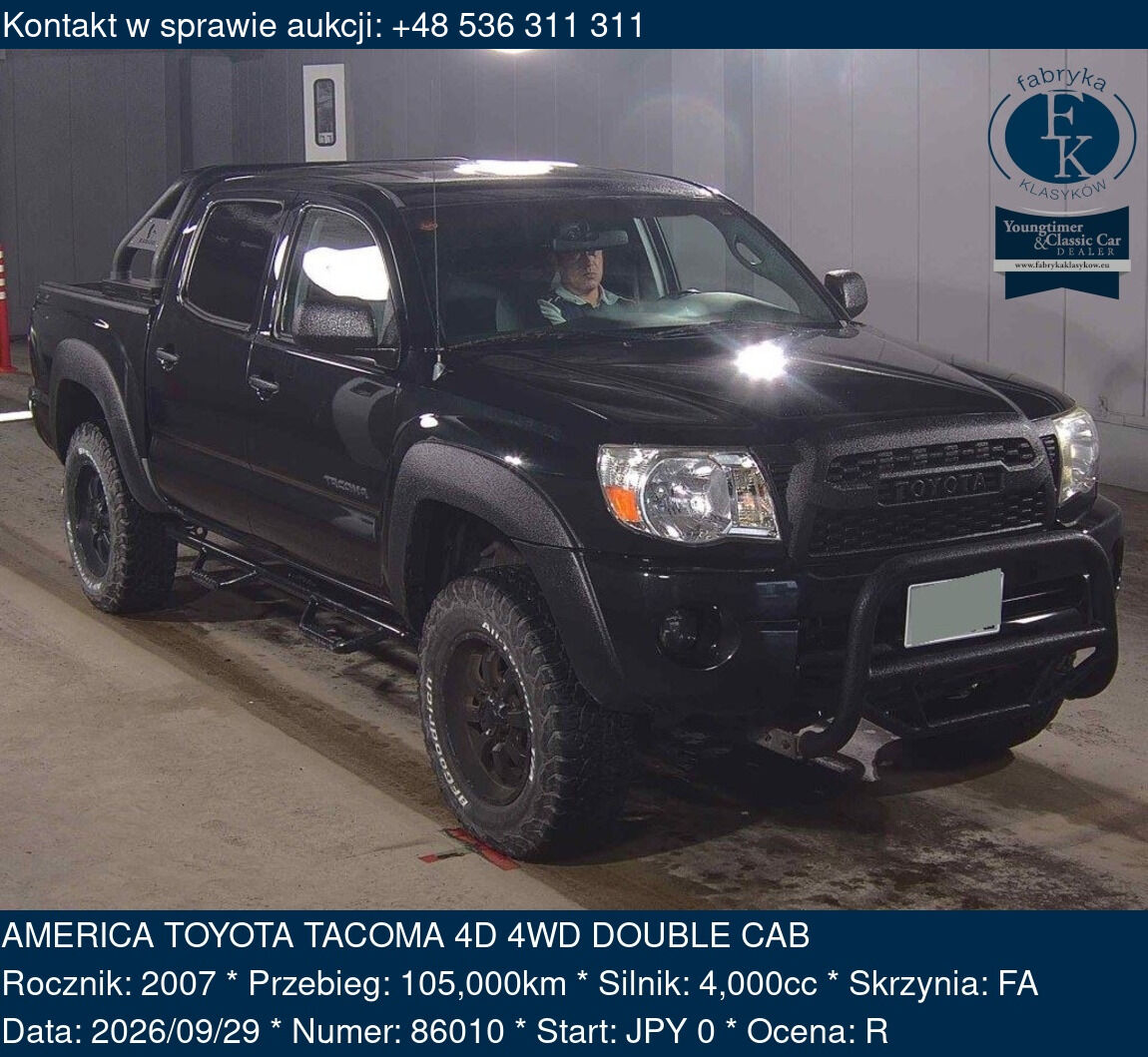 AMERICA TOYOTA TACOMA 4D 4WD DOUBLE CAB 2007 - zdjęcie 2